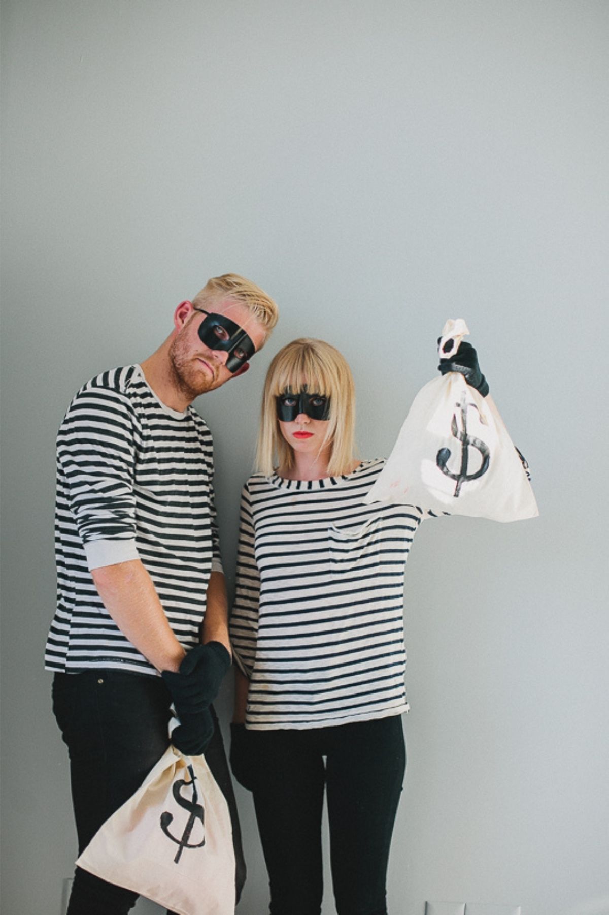 Say Yes blog dressed up as a robber couples costume