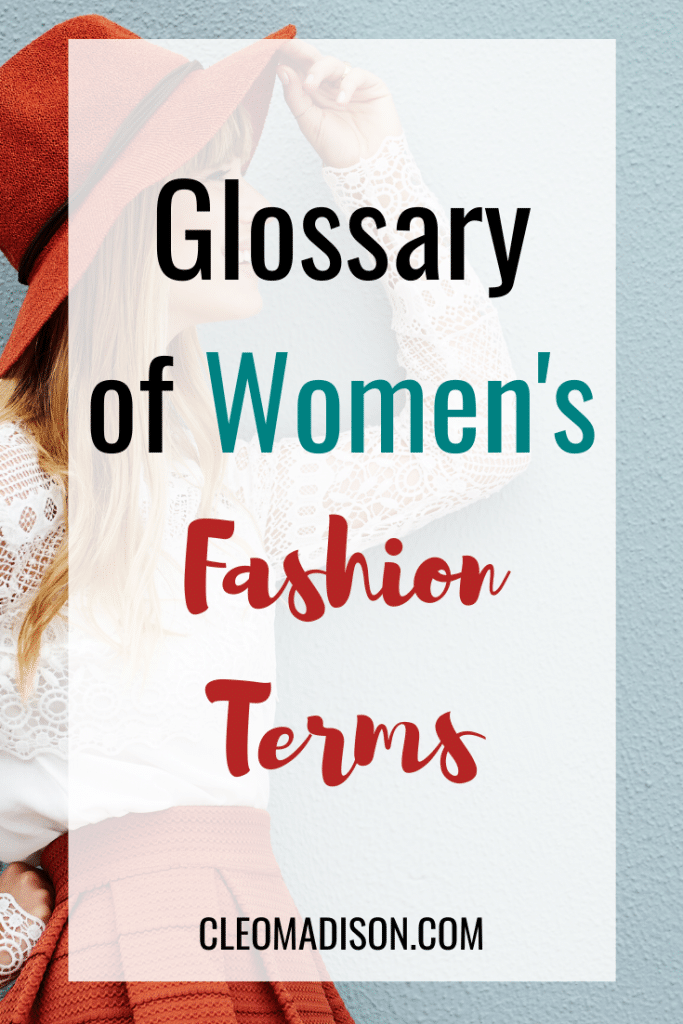 glossary of women's fashion terms