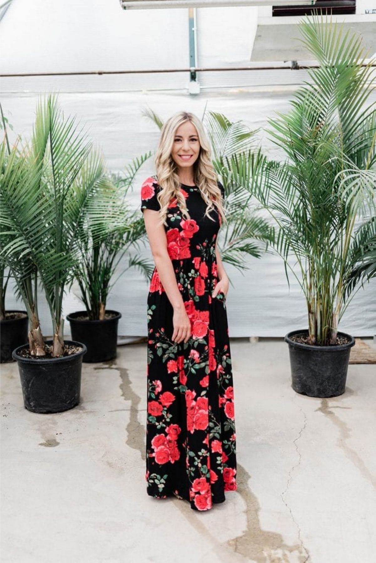 An example of a floral maxi dress