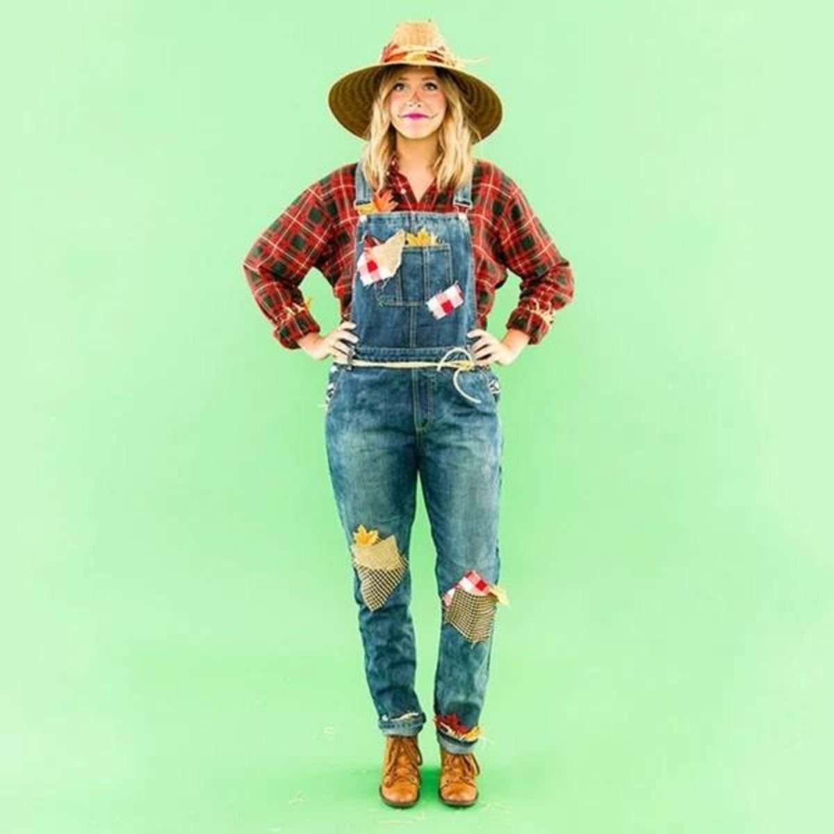 Dress up as a cute scarecrow for Halloween