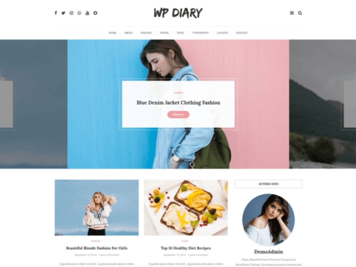 WP Diary free wordpress theme