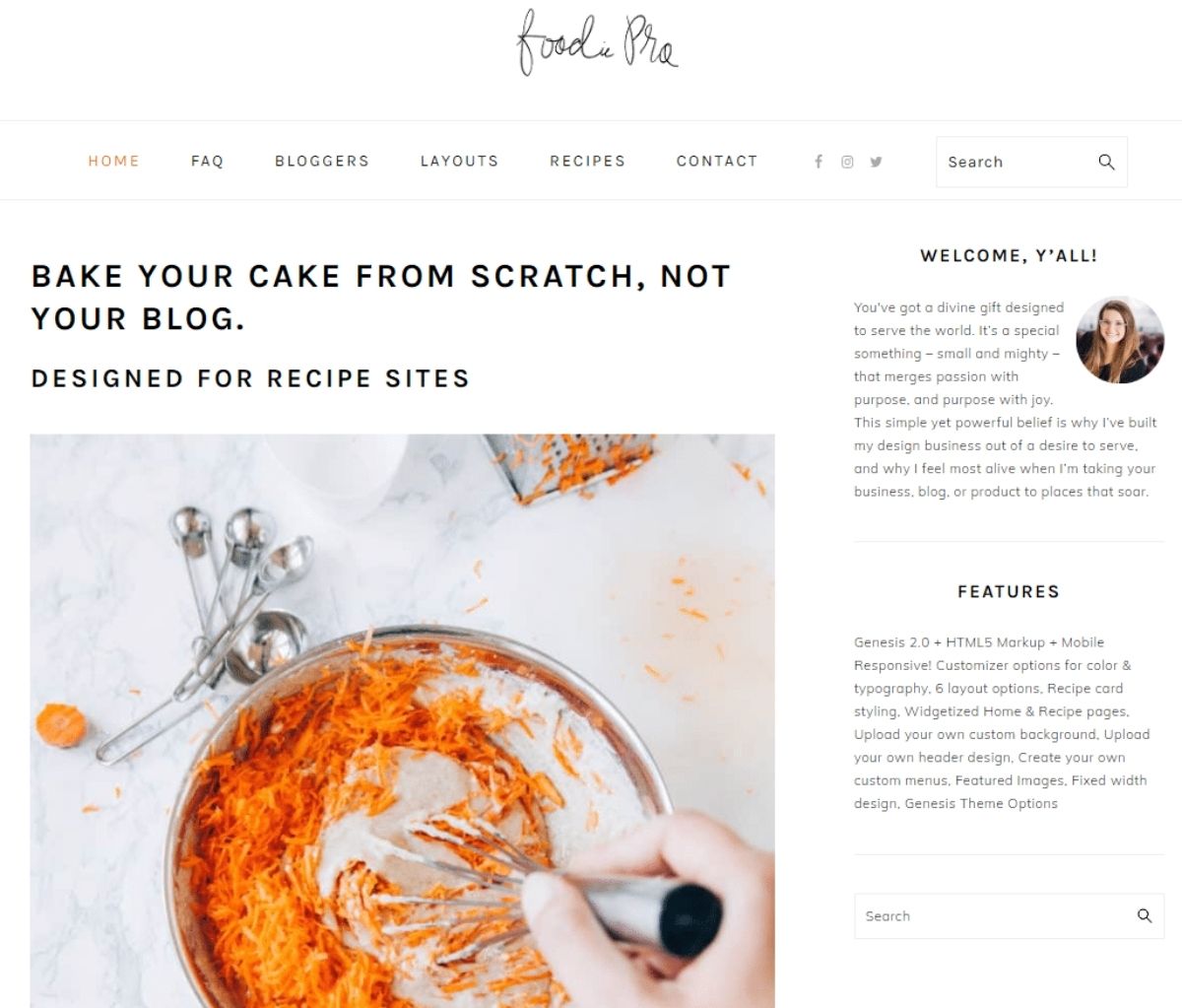 Foodie Pro is a premium wordpress theme