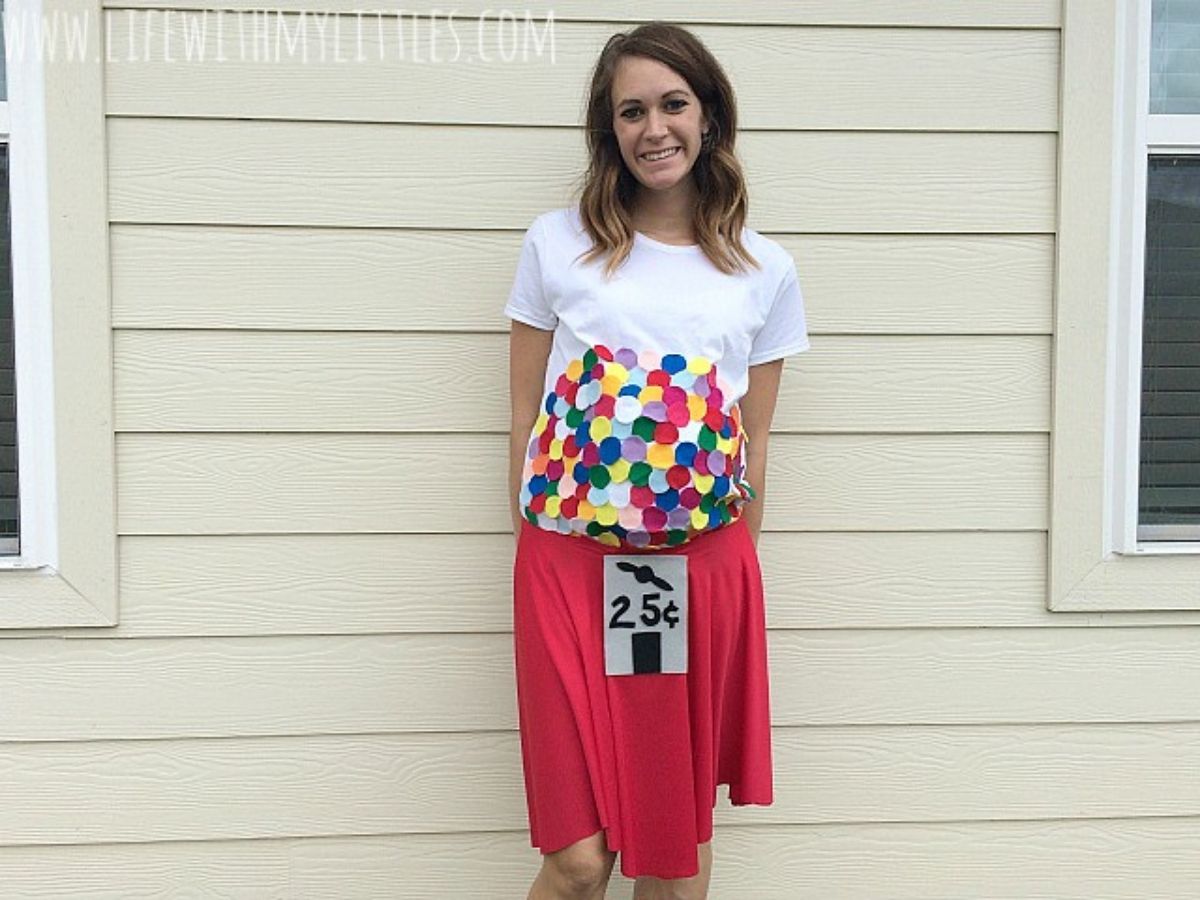 Maternity gumball machine costume