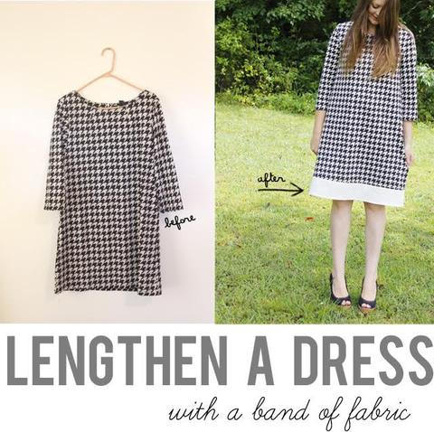 Tip for increasing the length of a dress