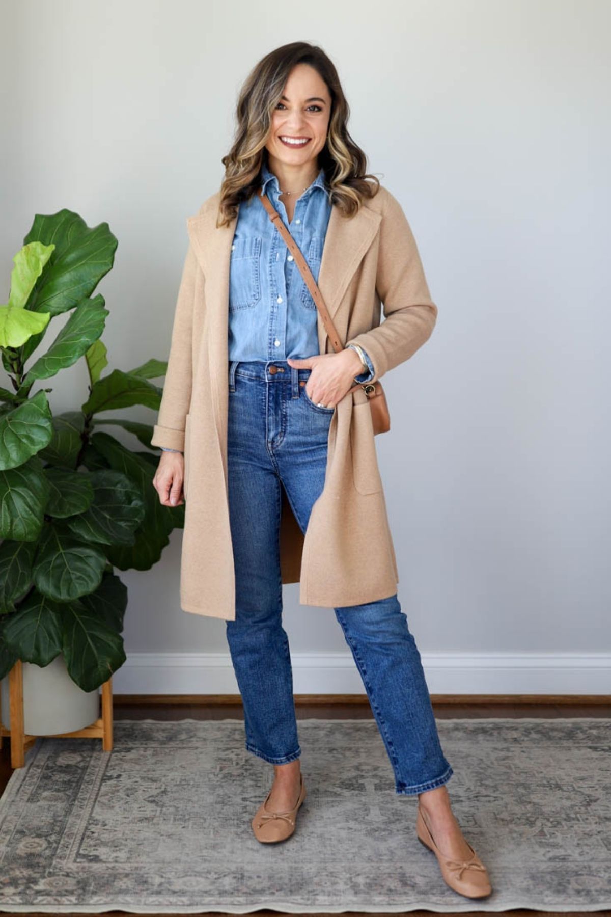 Chambray Outfit For Winter