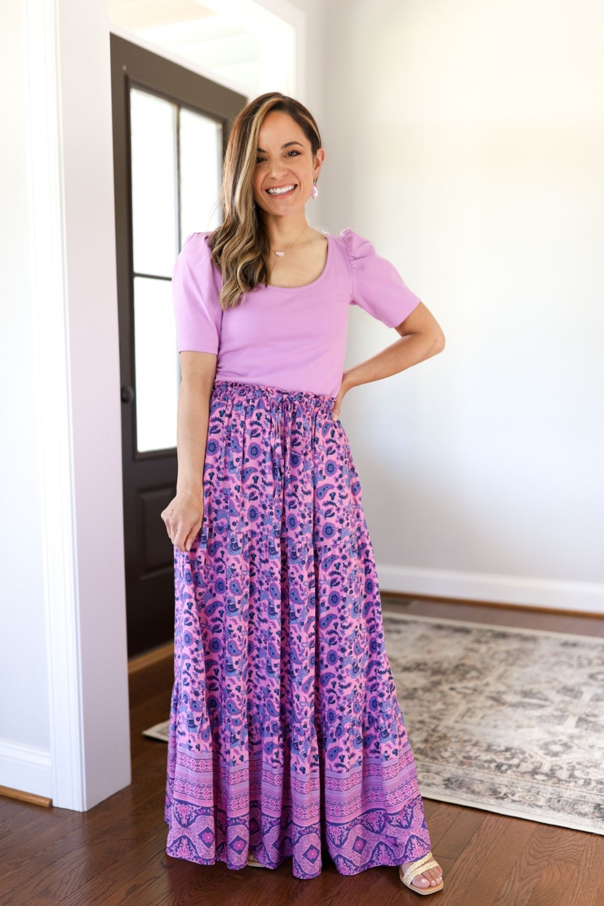 Colorful Skirt Outfit 