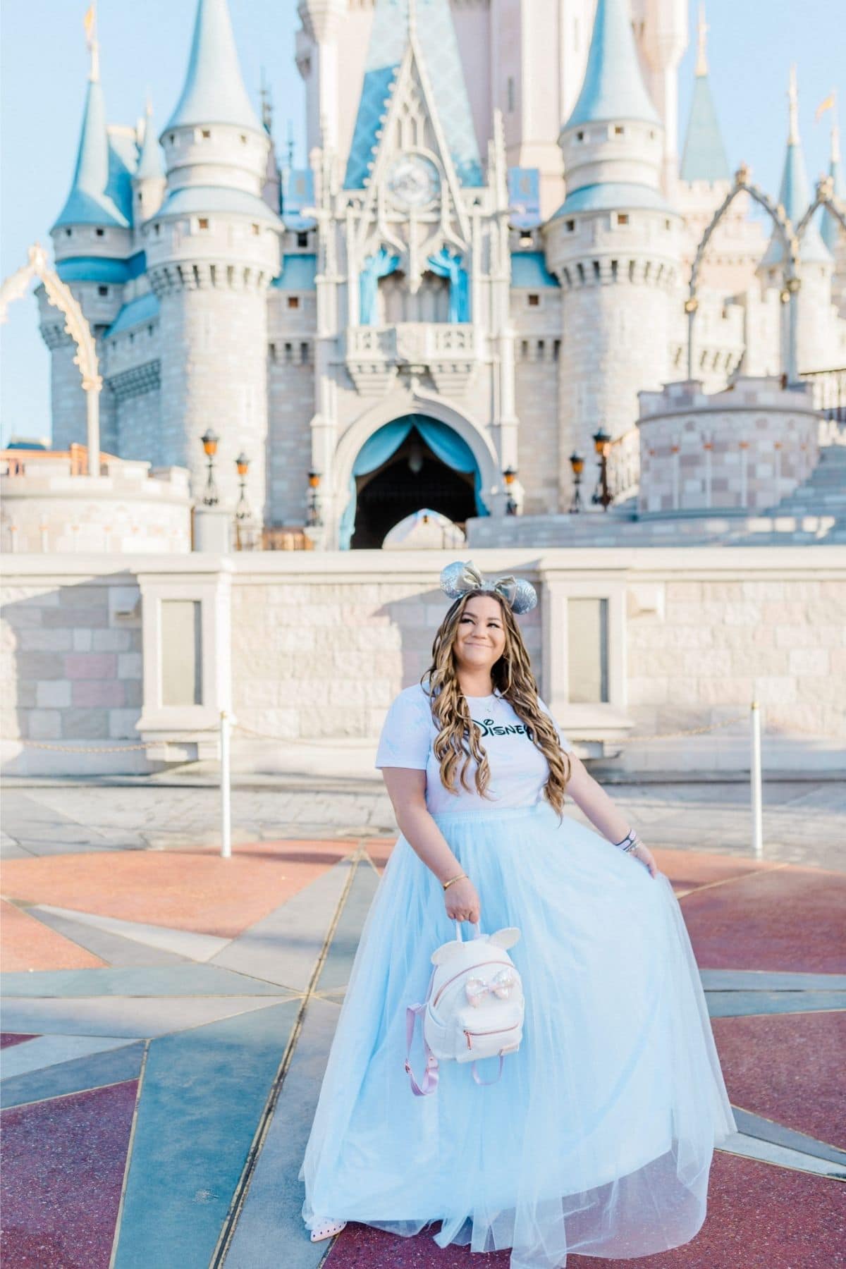 flowy blue skirt disney outfit