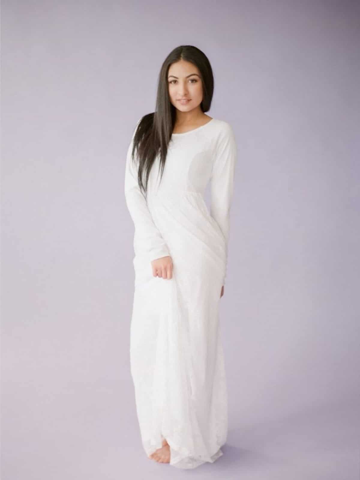 LDS temple dresses from QNoor