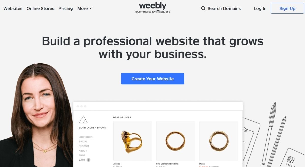 weebly is a drag and drop website builder