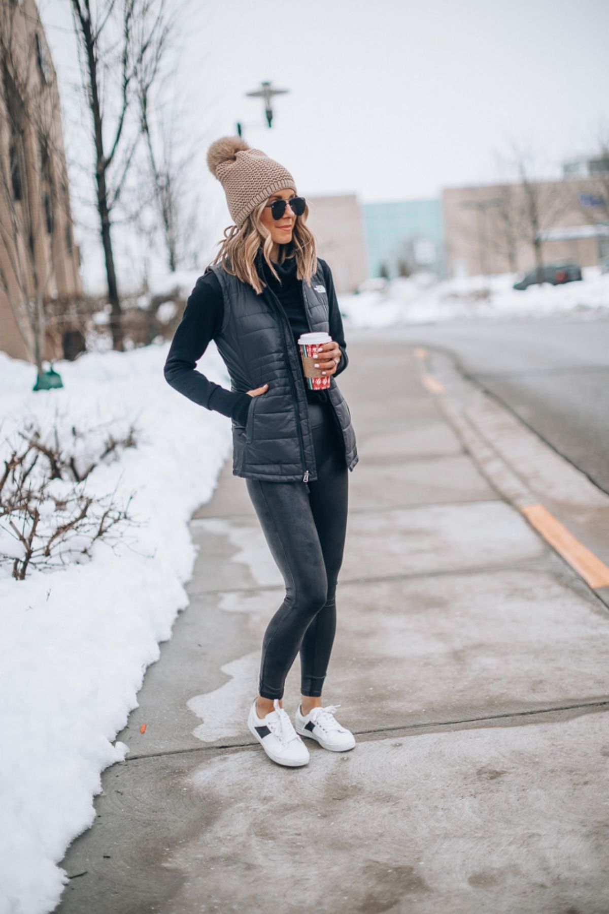 Faux Leather Leggings and A Cozy Oversized Sweater • The Chambray