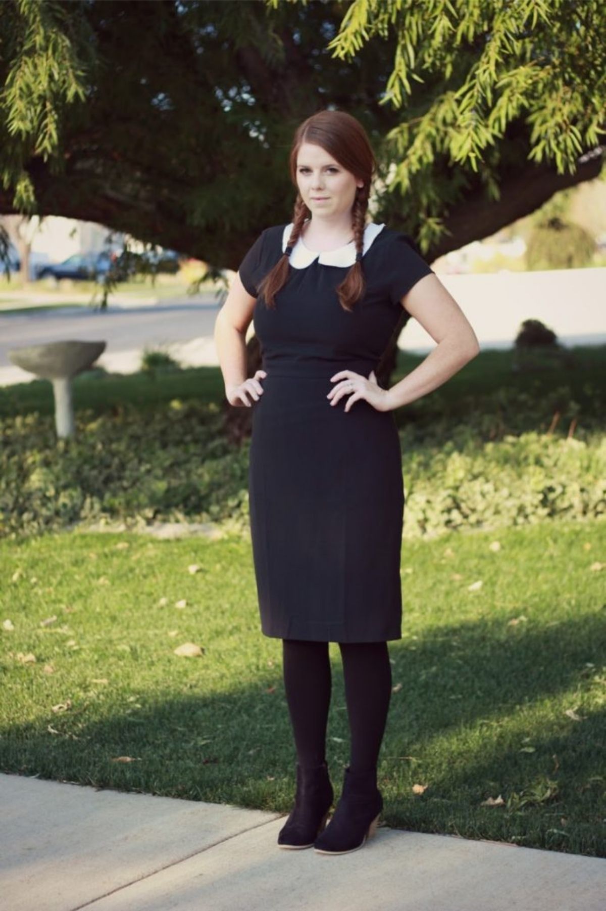 Modest Wednesday Addams costume