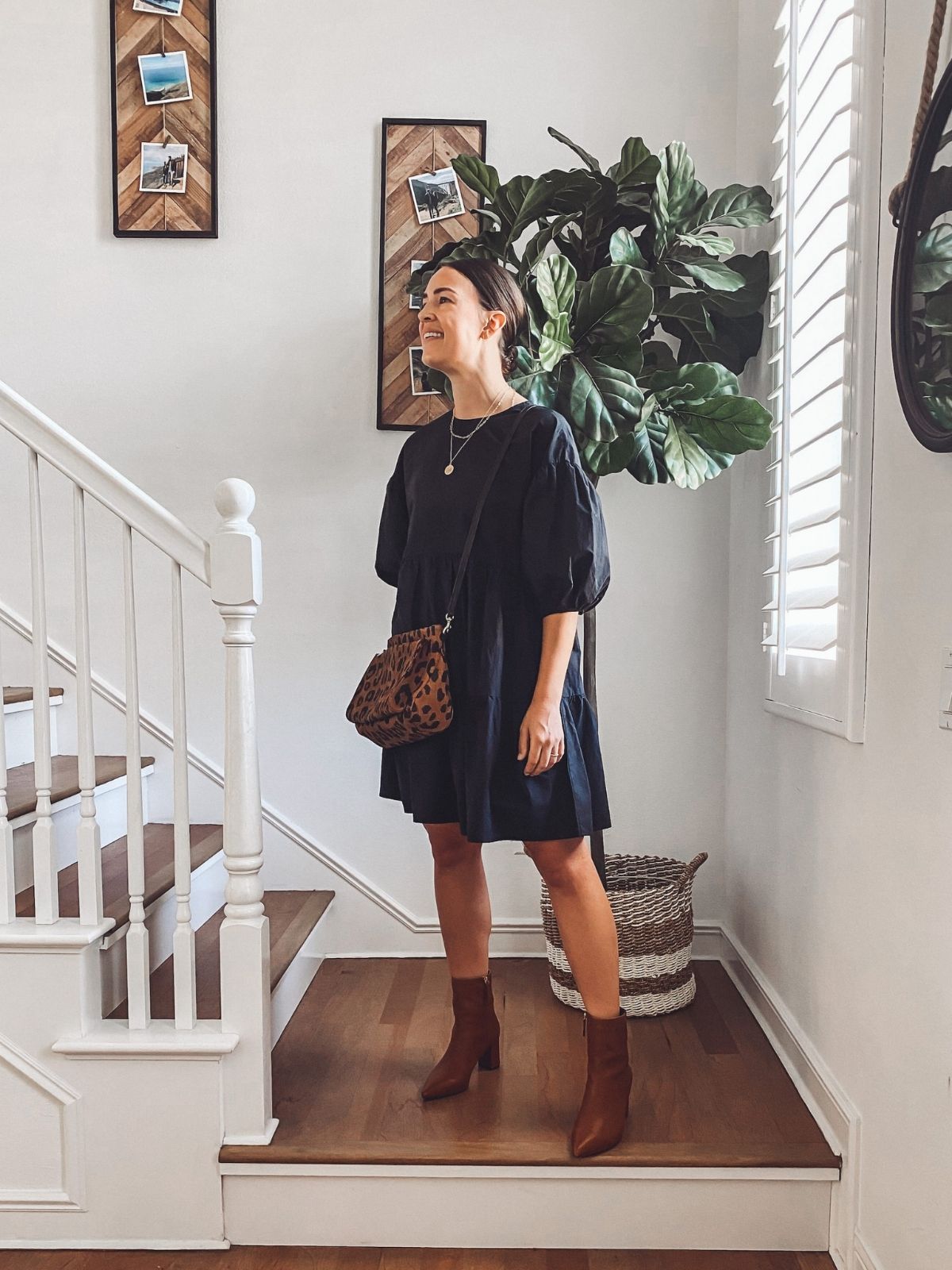 wear black dress with boots