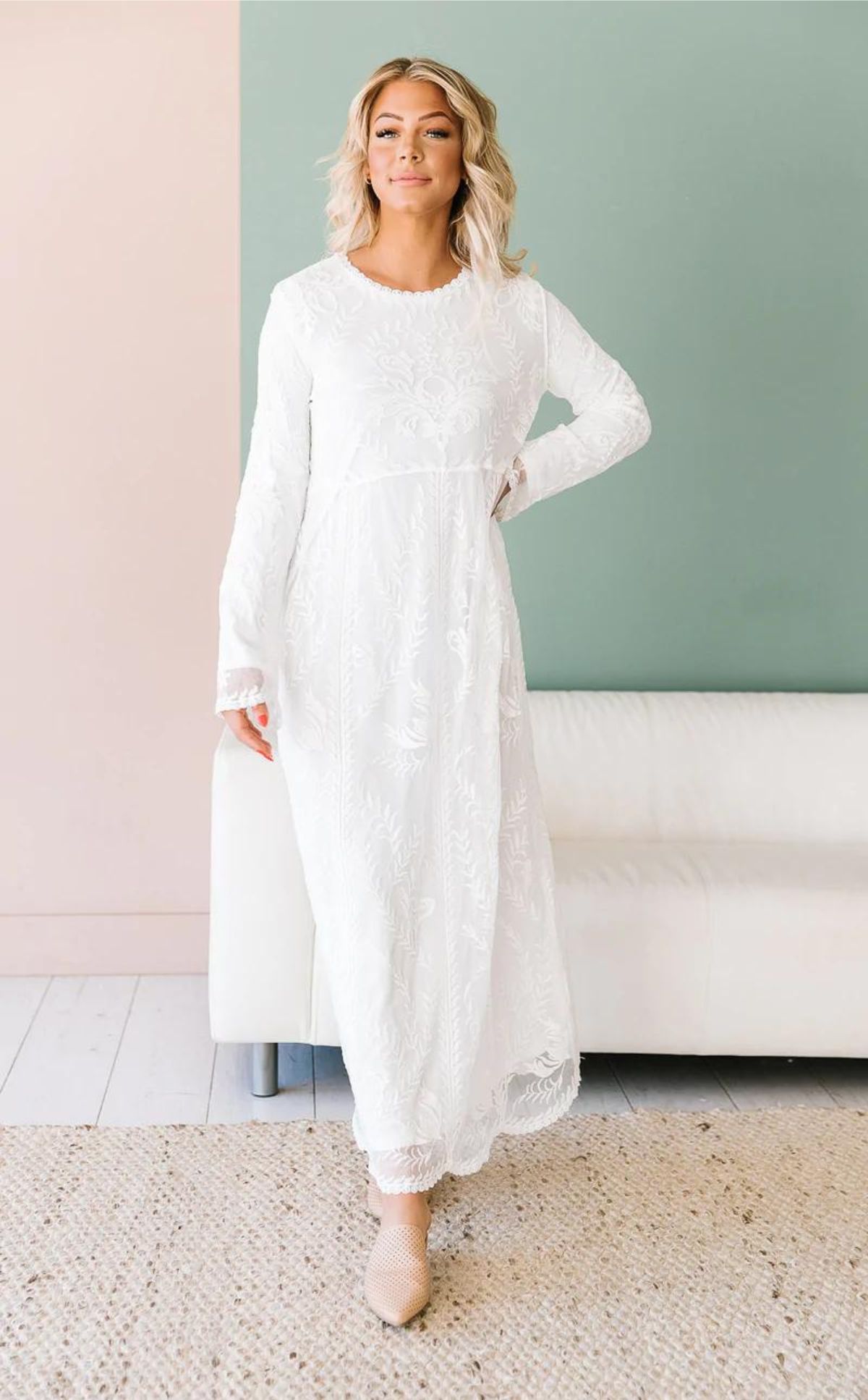 lace maxi lds temple dress