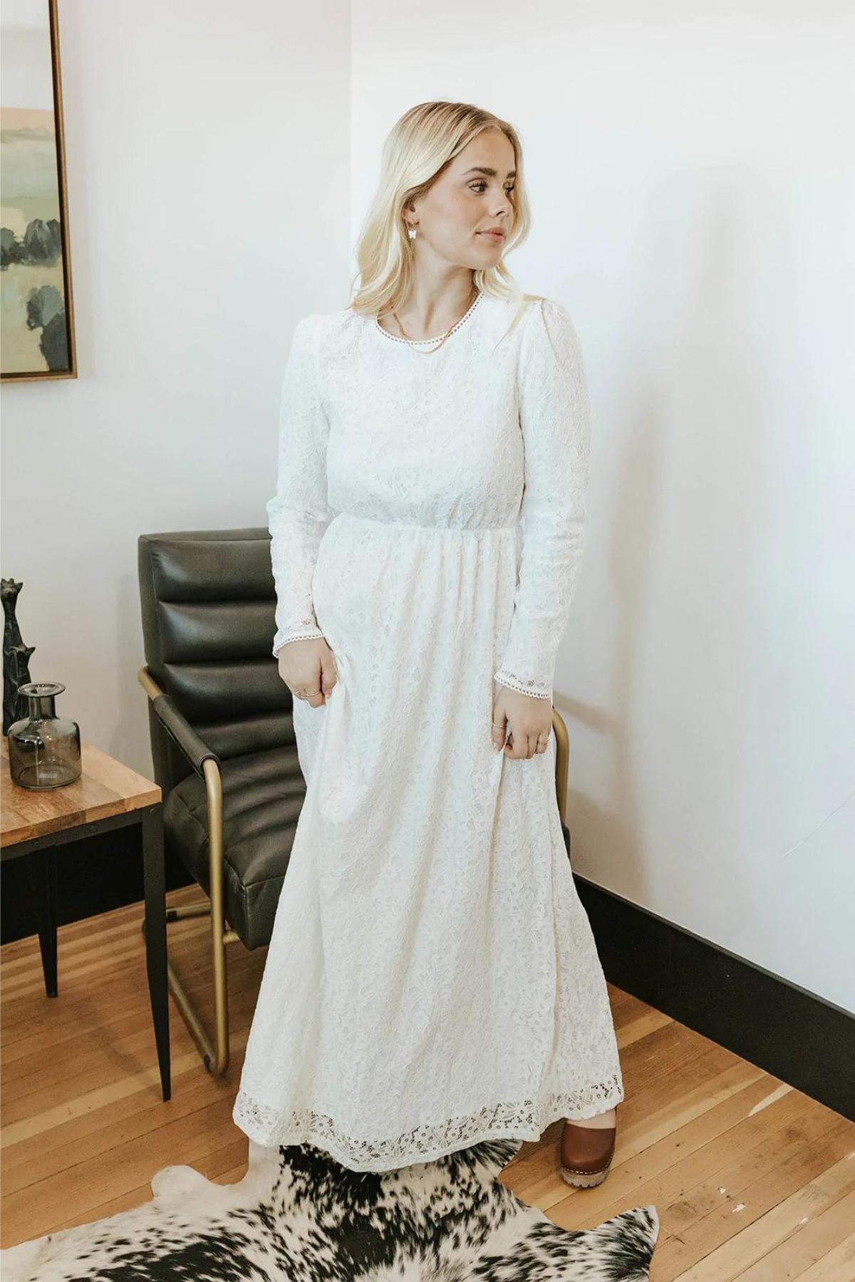 stretchy white lds temple dress