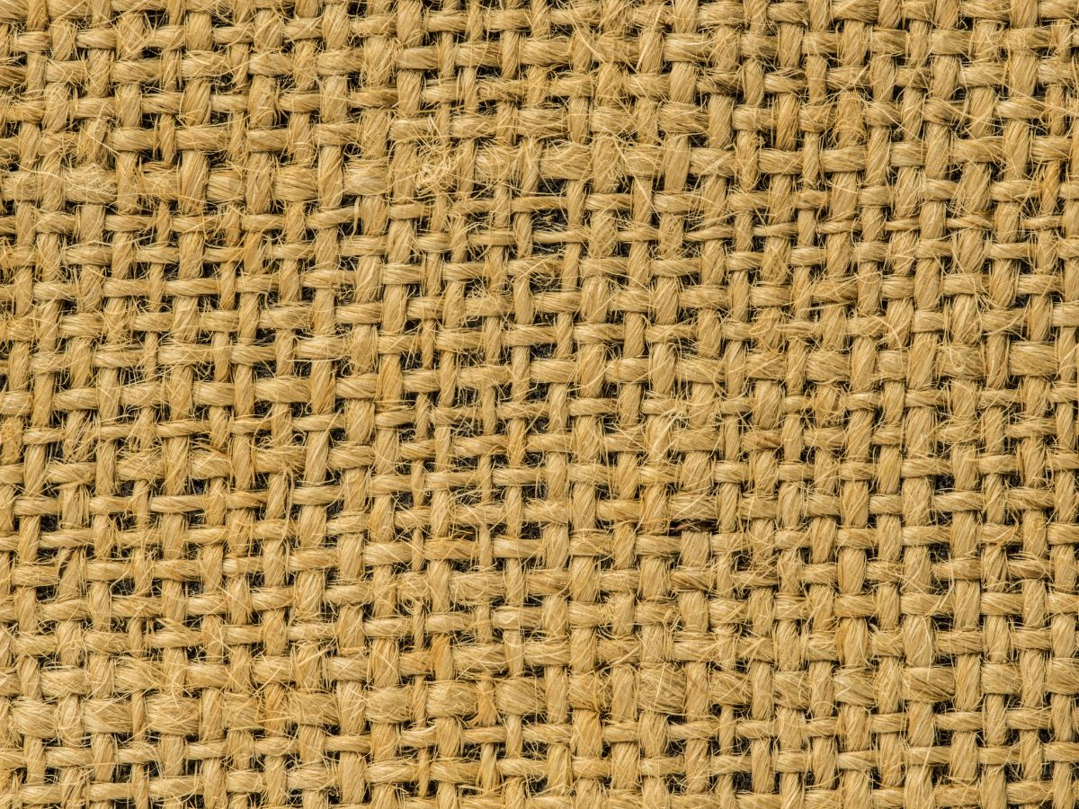 close-up look at hemp fabric