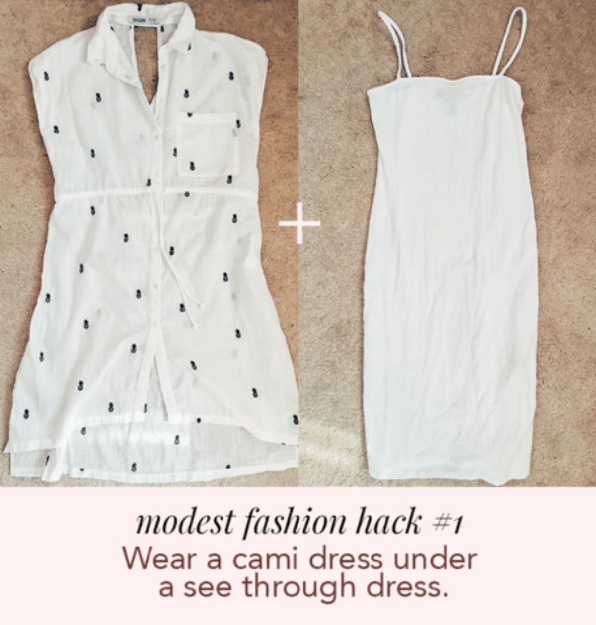 Modest hack to make a dress more modest