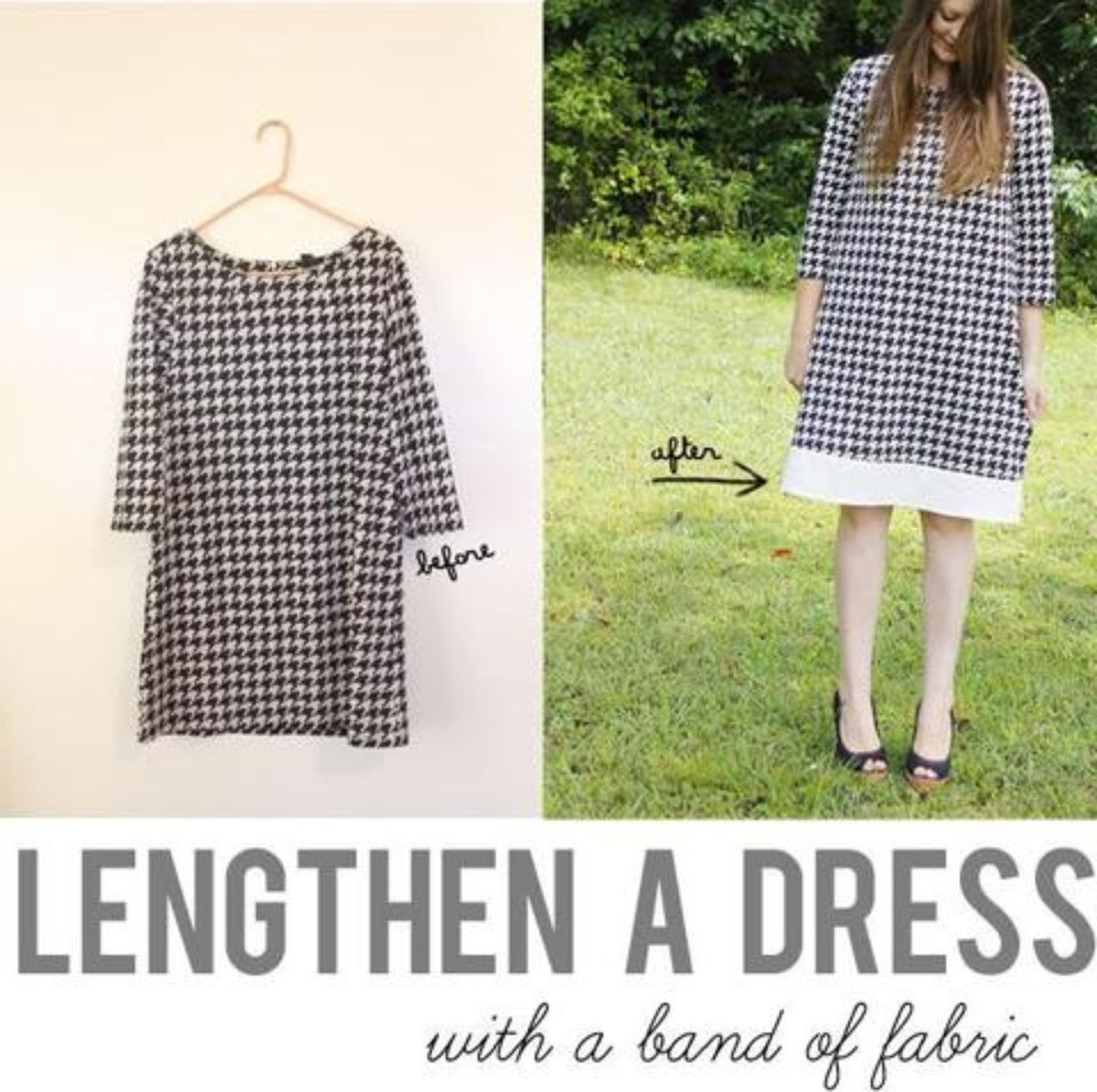 Tip for increasing the length of a dress