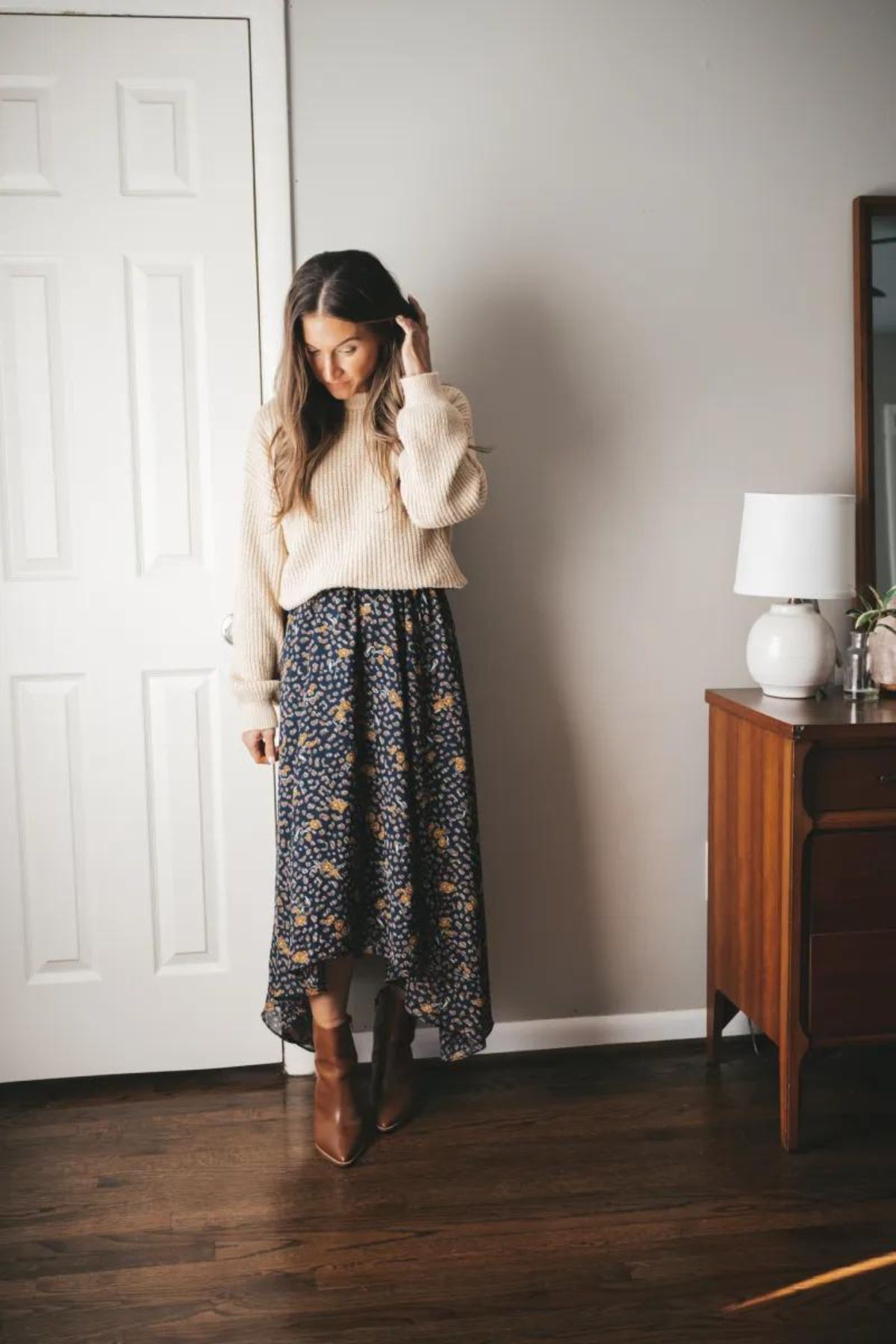Sweater And Skirt Outfit