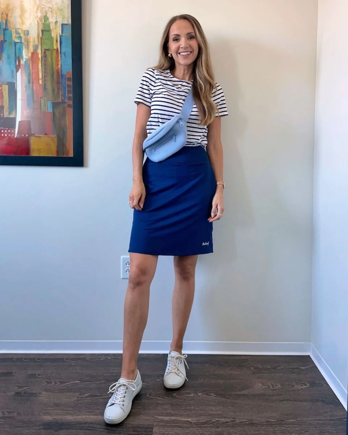 Navy Athletic Skirt Outfit