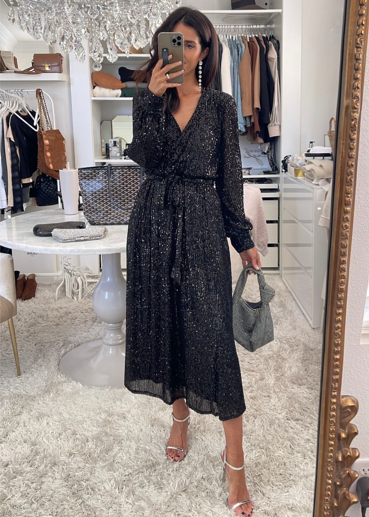 Black Sequin Dress Outfit