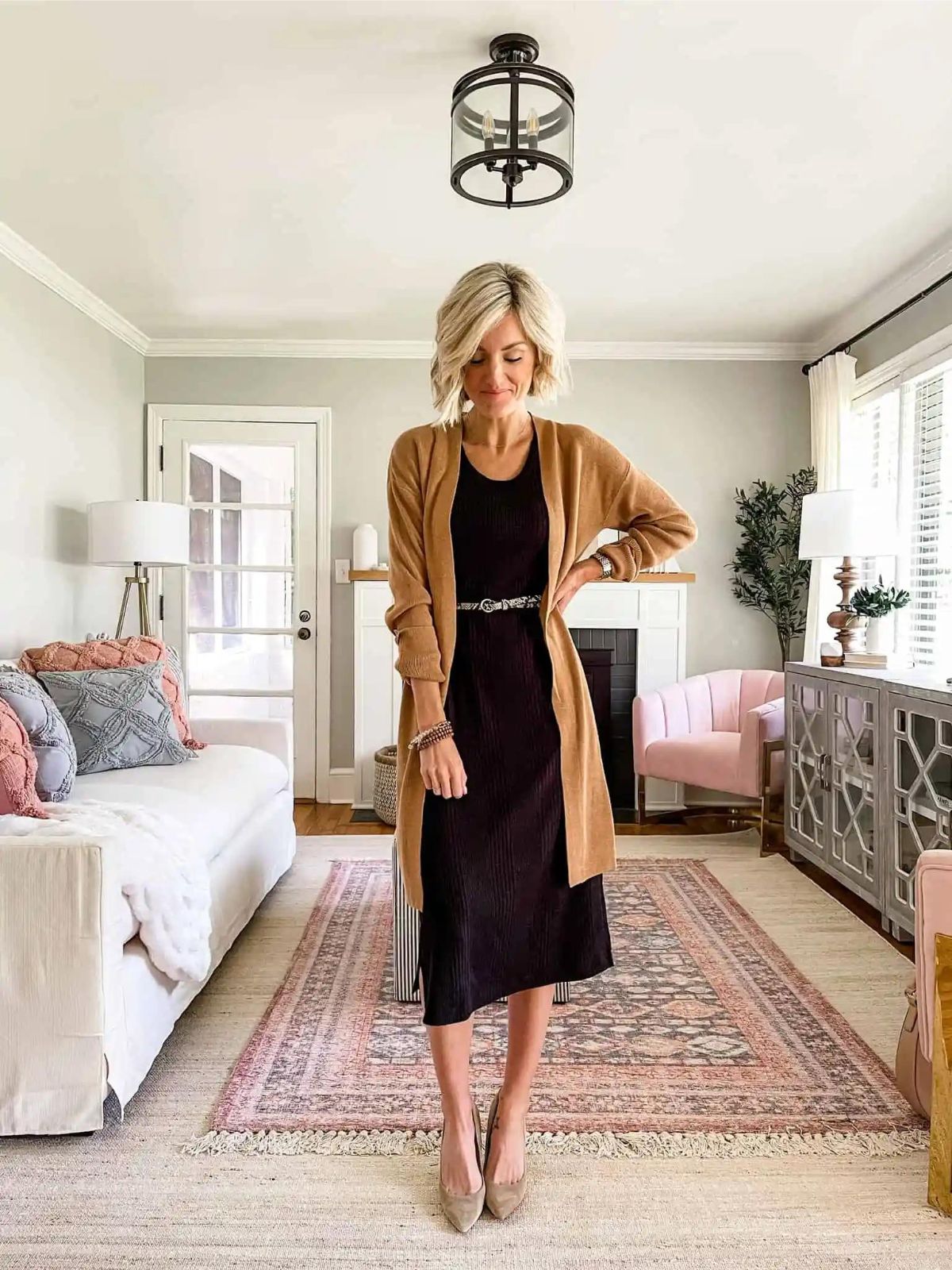 Dress And Cardigan Outfit