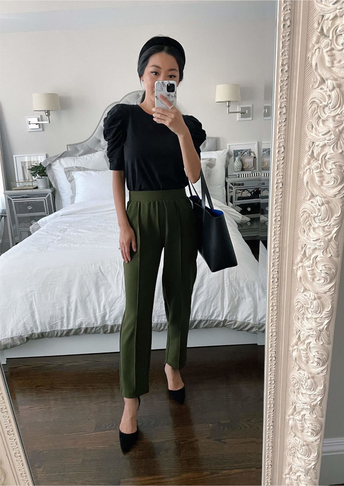 Green Pants Work Outfit