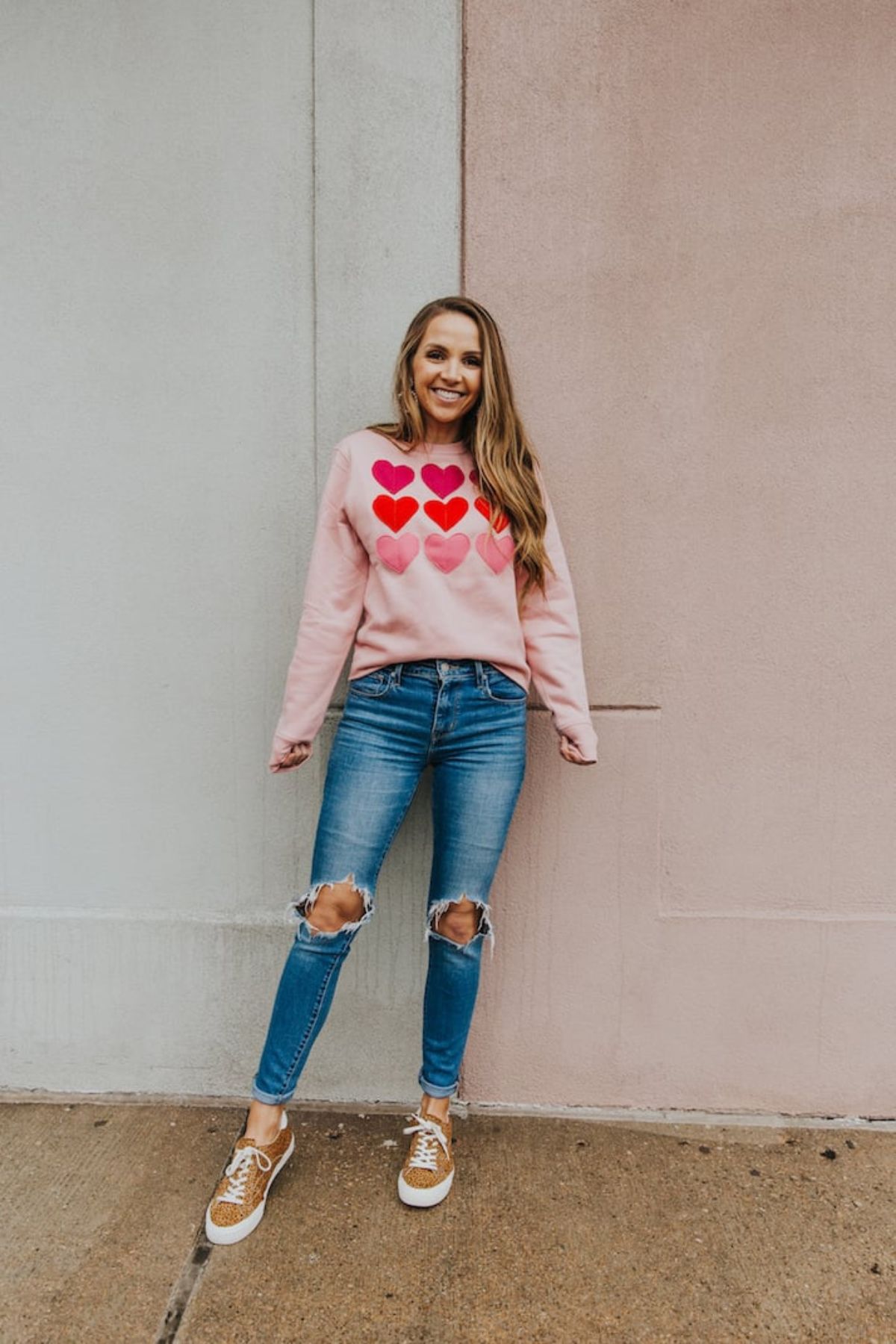 Heart Sweatshirt Outfit