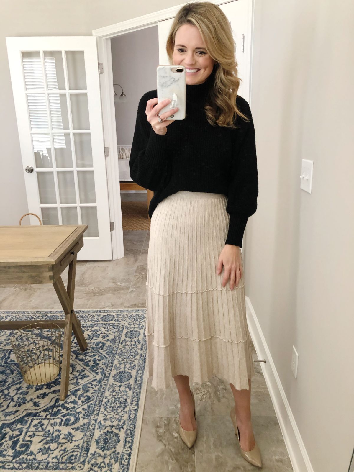 Sweater And Skirt Outfit