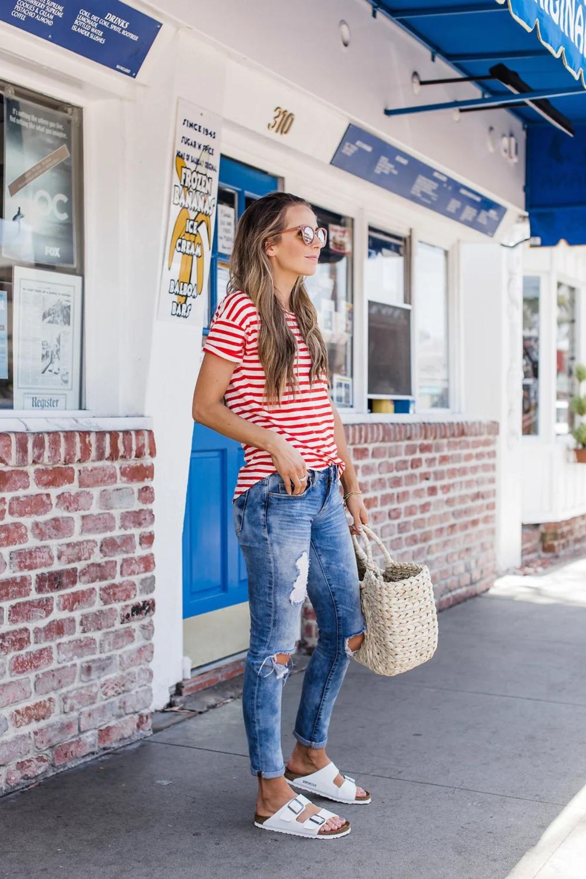 4th Of July Outfit With Birkenstocks