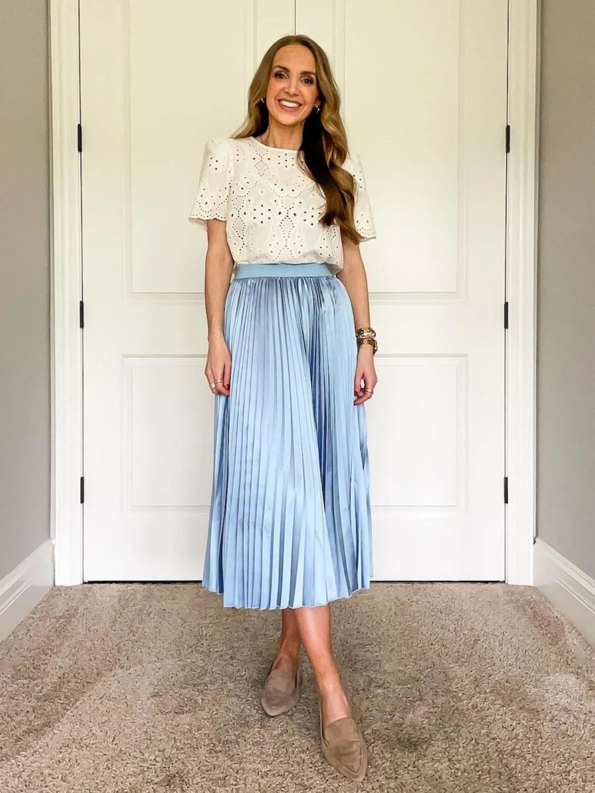 Blue Skirt Outfit