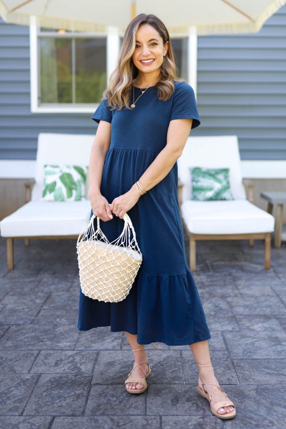 Navy Dress Outfit For Summer 