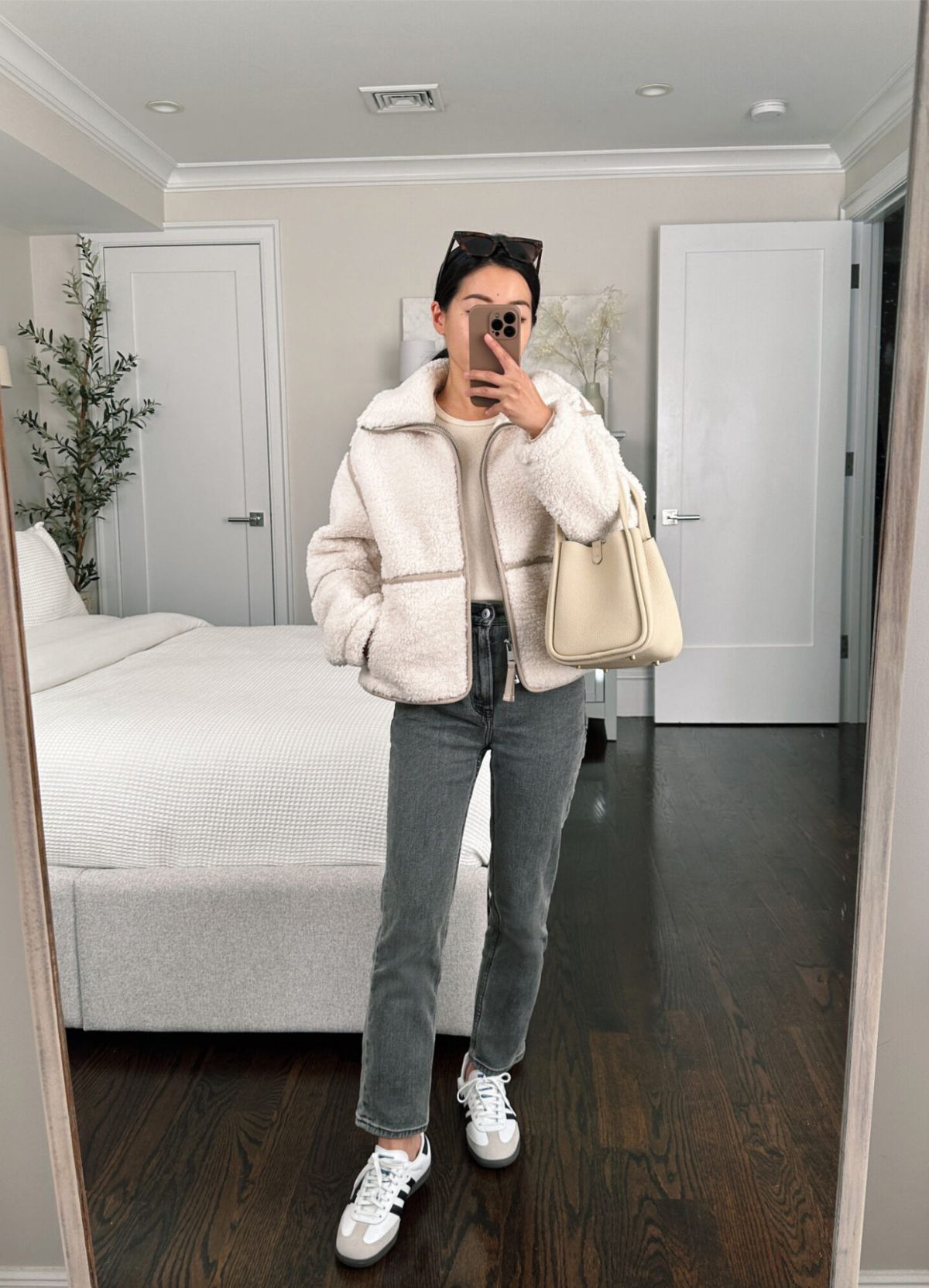 cozy sherpa outfit