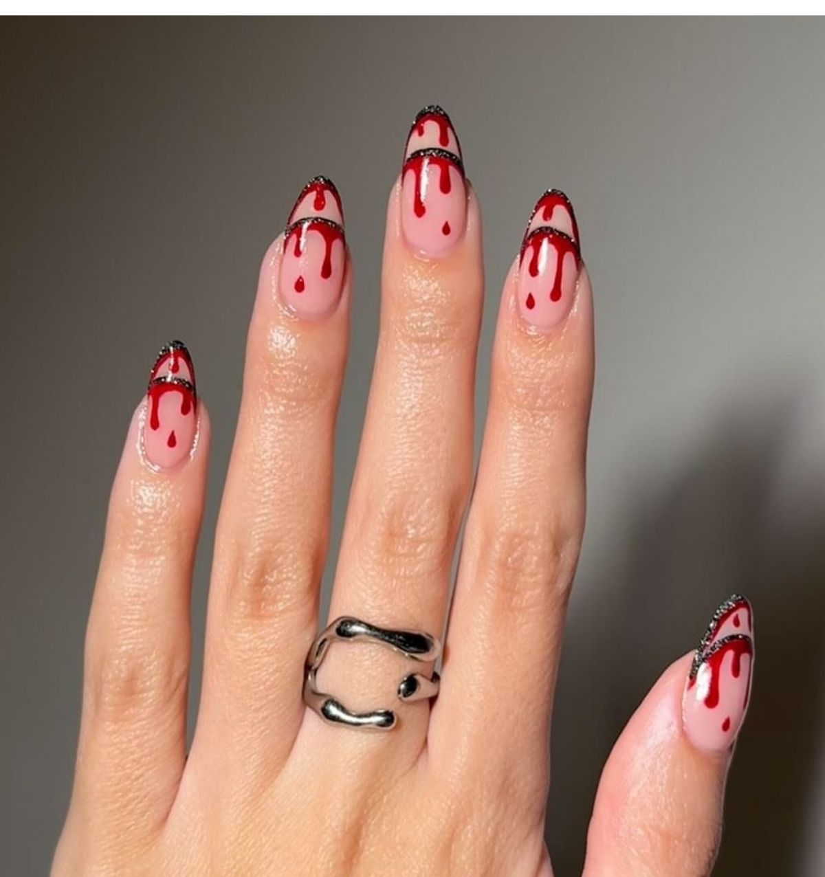 Blood Drip Nails