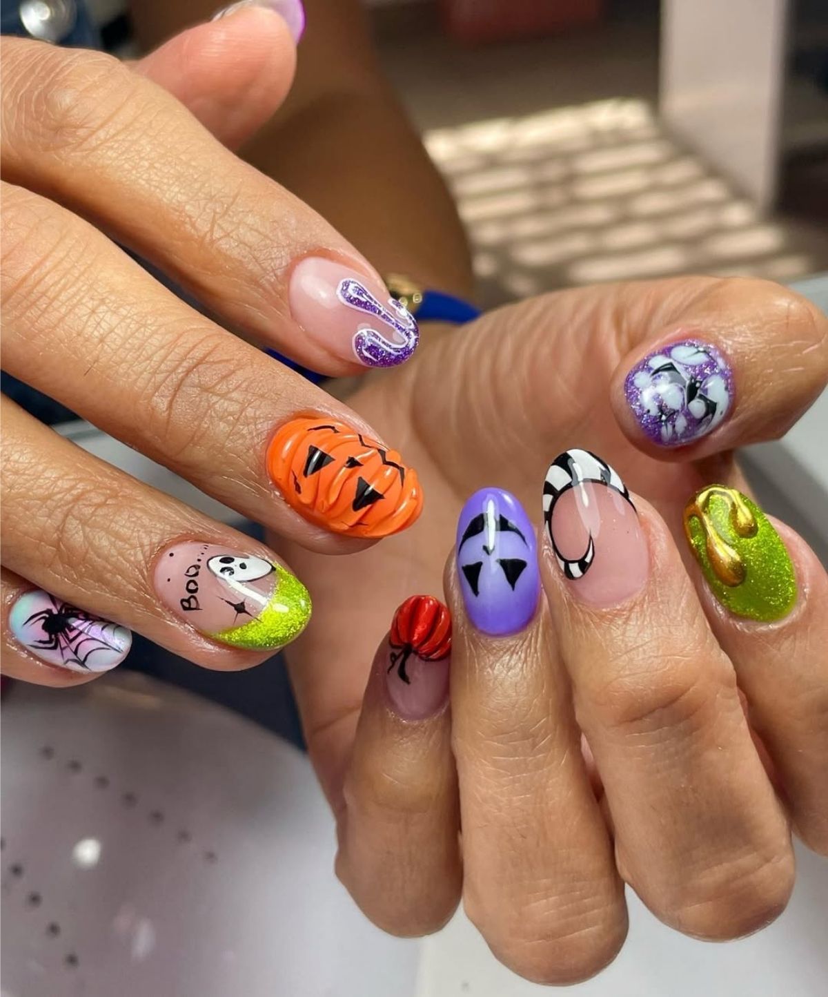 Colorful Halloween Nails