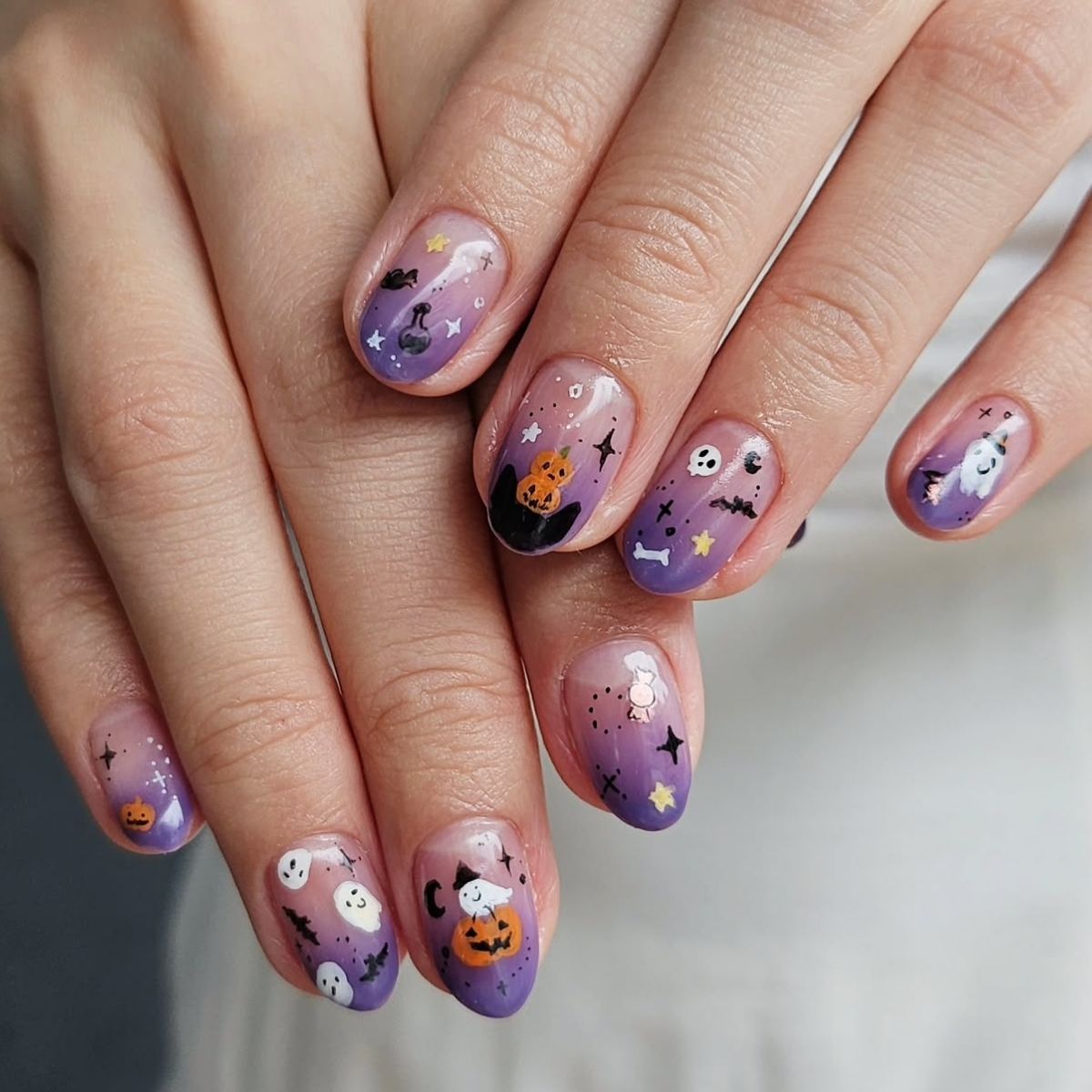 Detailed Halloween Nails