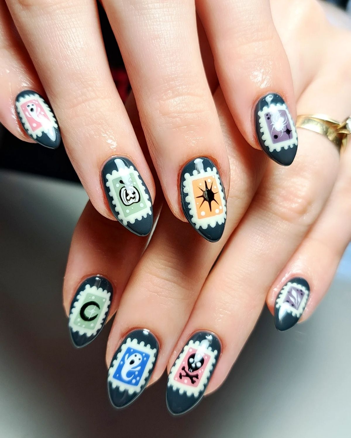 Halloween Stamps Nails