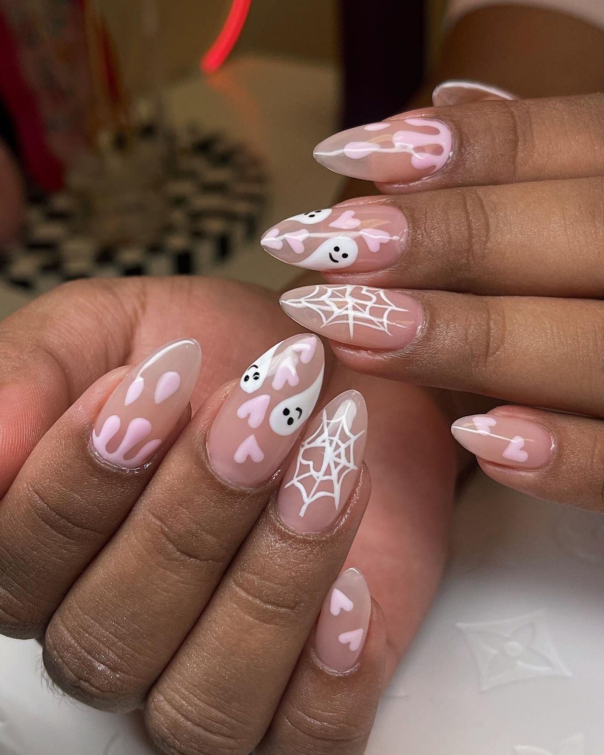 Happy Ghost Nails