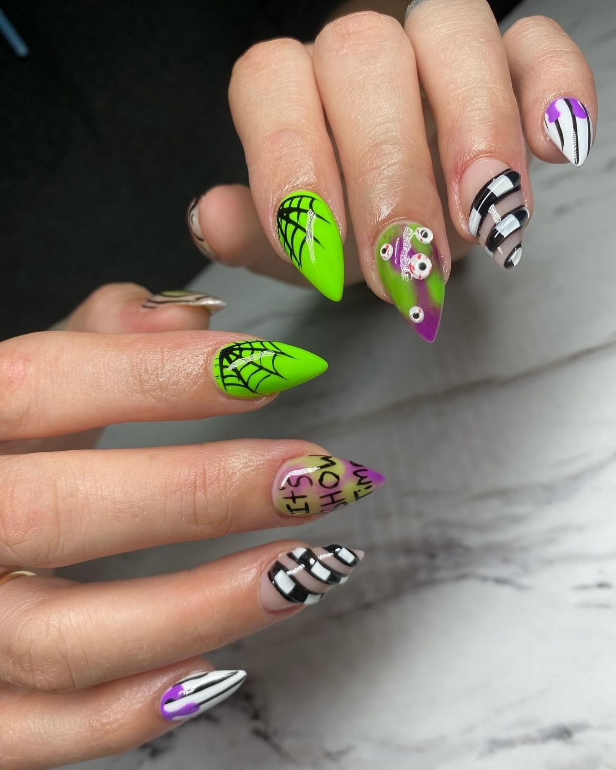 It’s Showtime Beetlejuice Nails