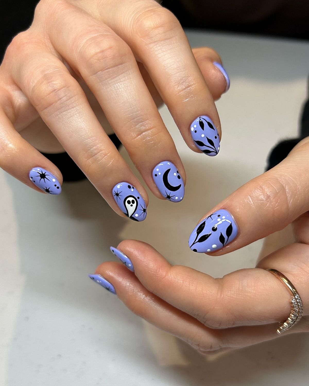 Periwinkle Halloween Nails