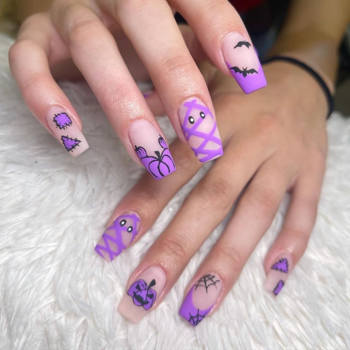 Purple Halloween Nails