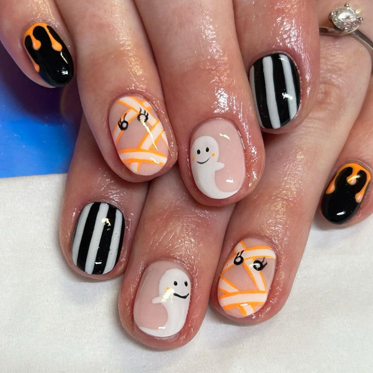 Short Ghost and Mummy Nails