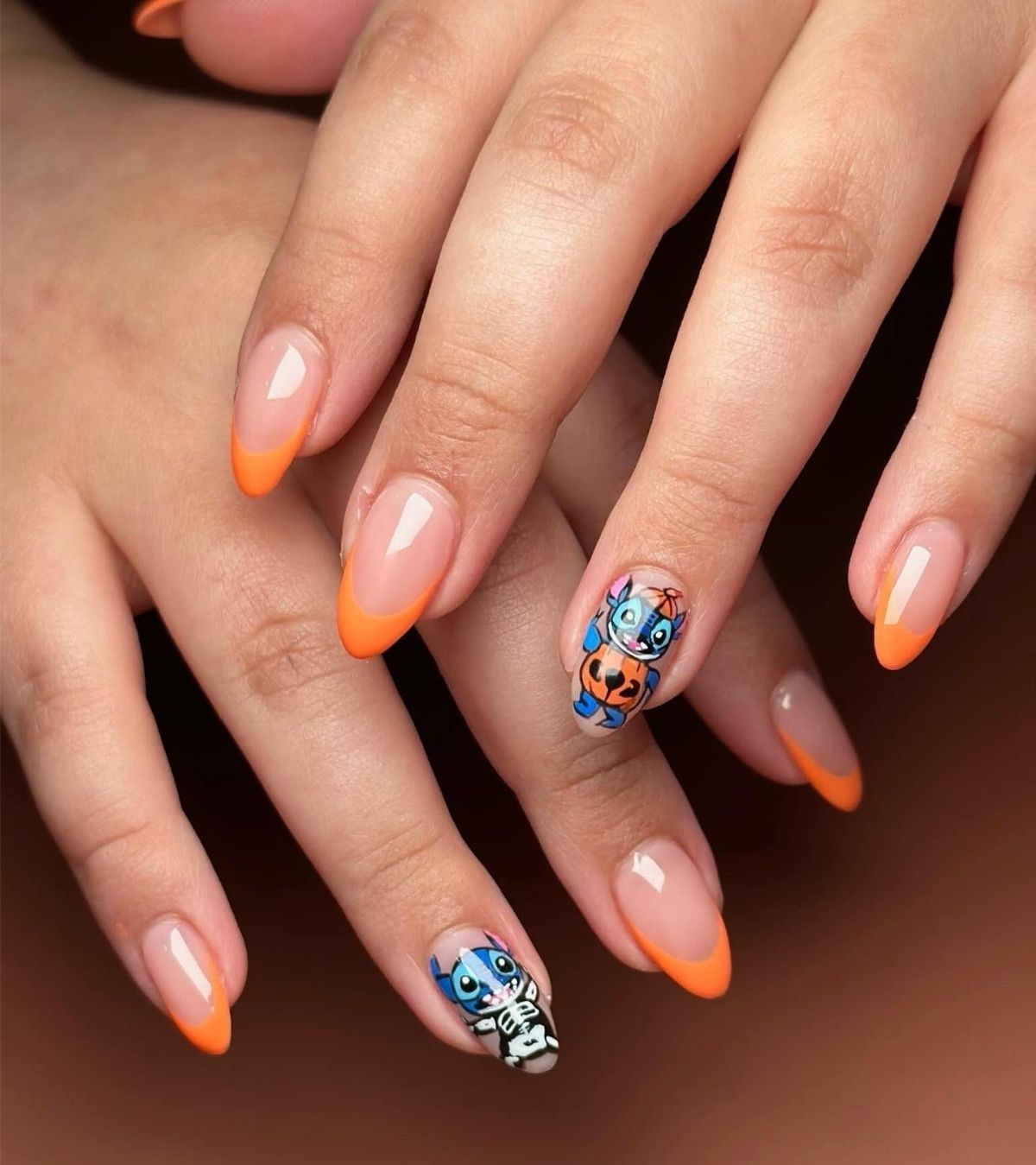 Stitch Halloween Nails