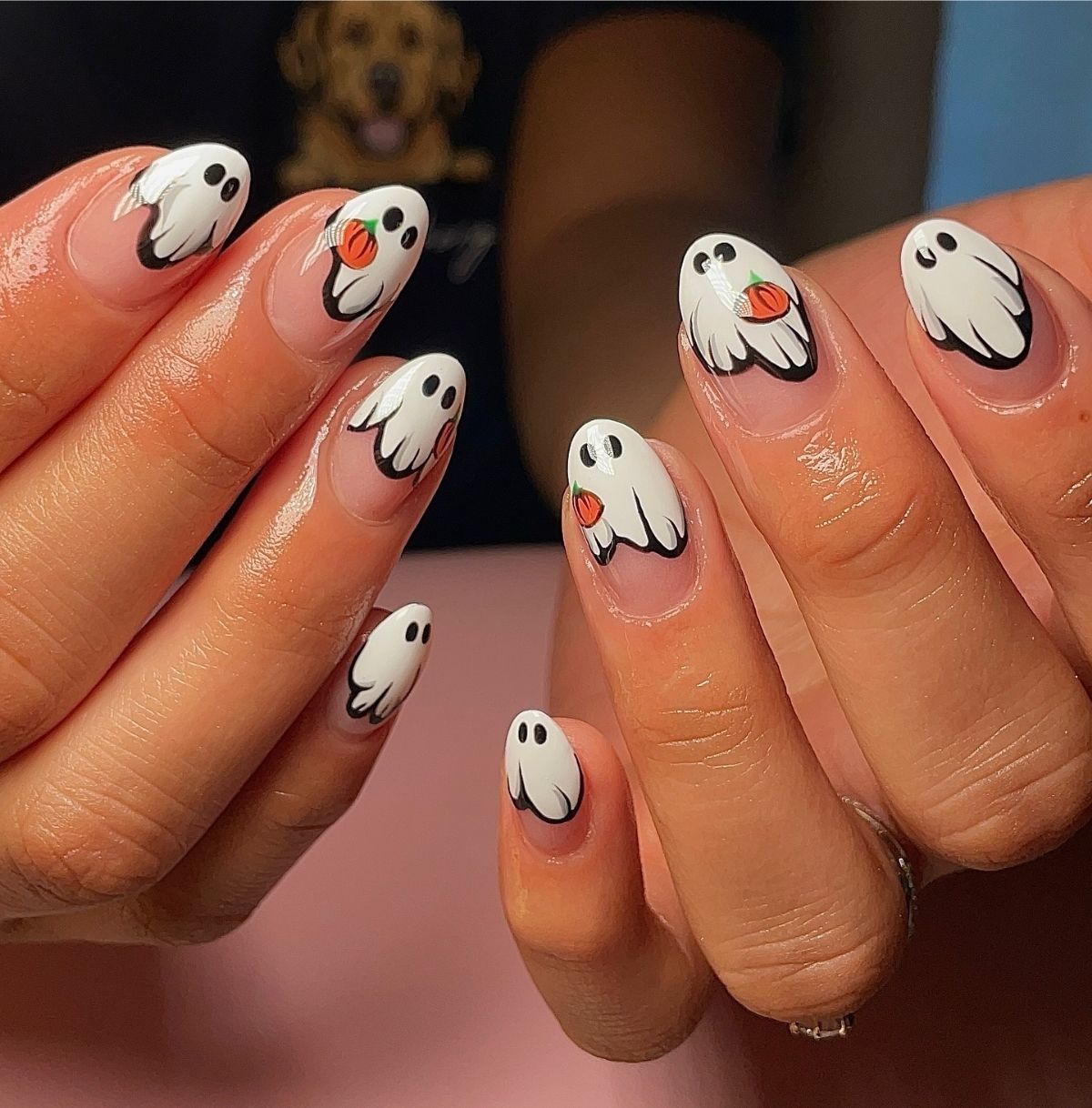 Unique Ghost Nail Idea