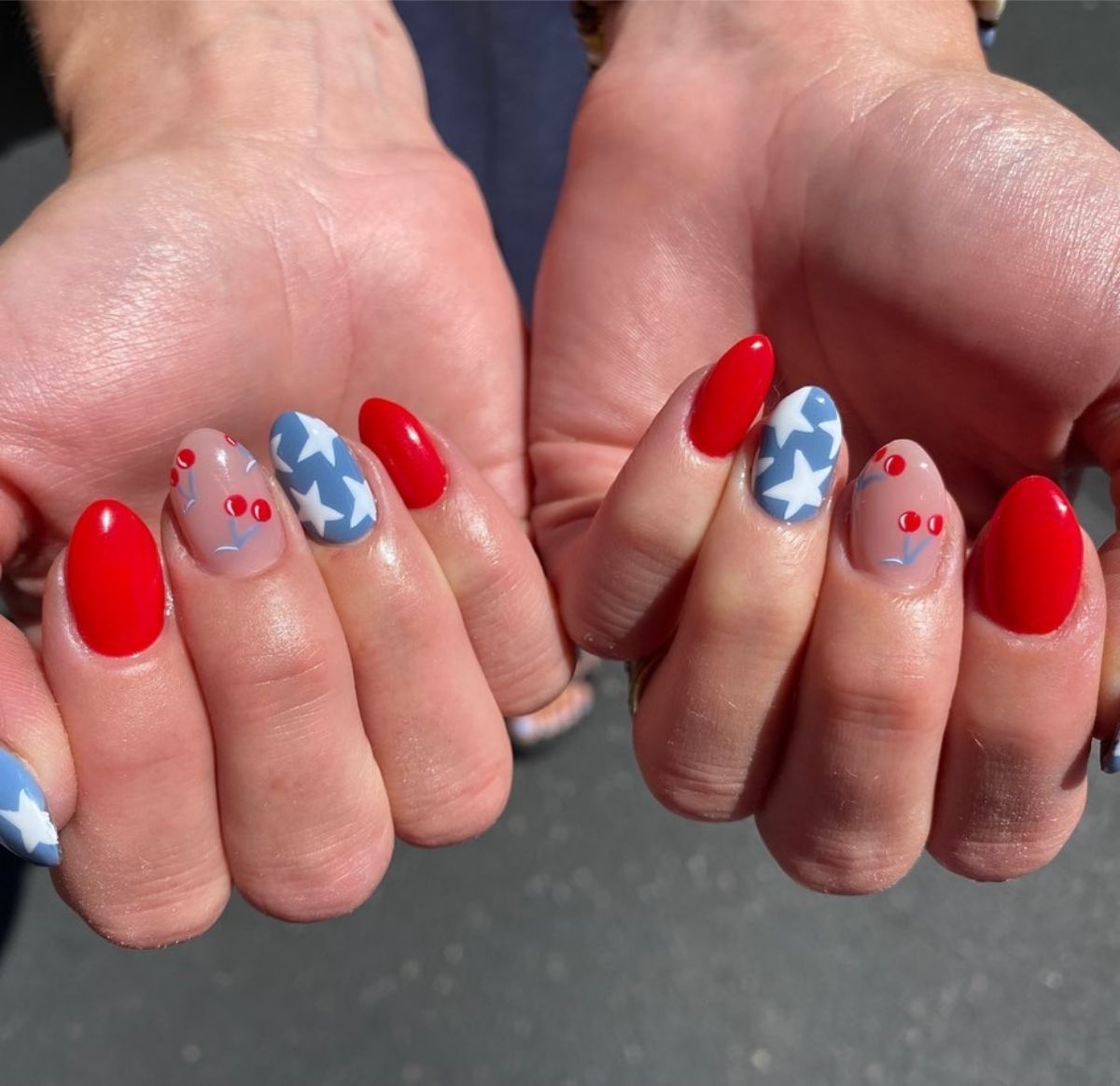 Cherries and Stars Nails