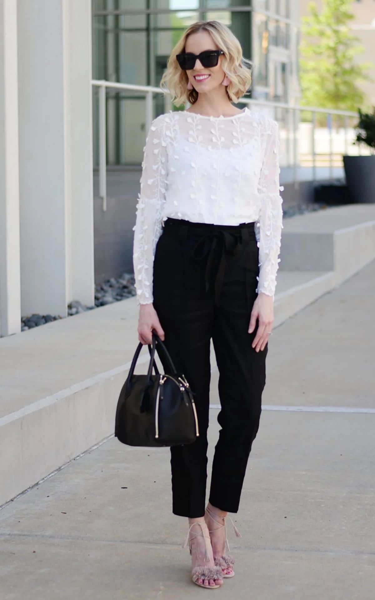 Dressy Black Linen Pants Outfit