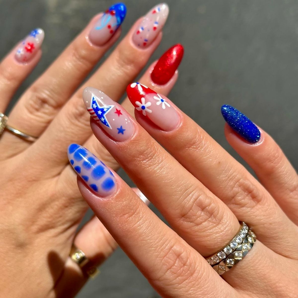 Festive 4th of July Nails