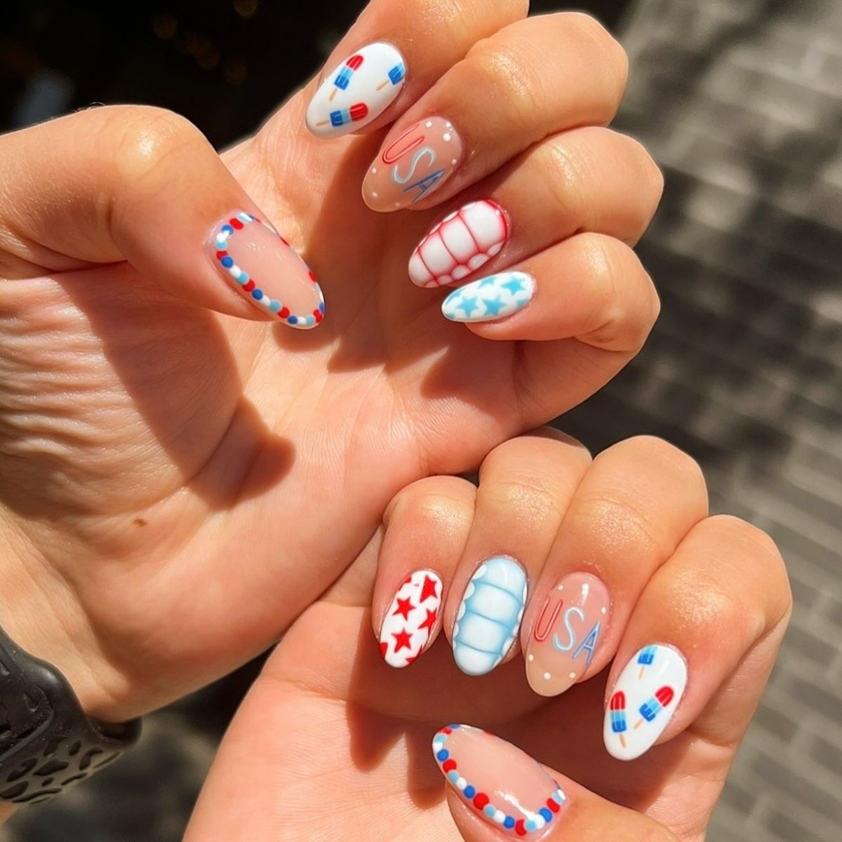USA Popsicles Nail Idea
