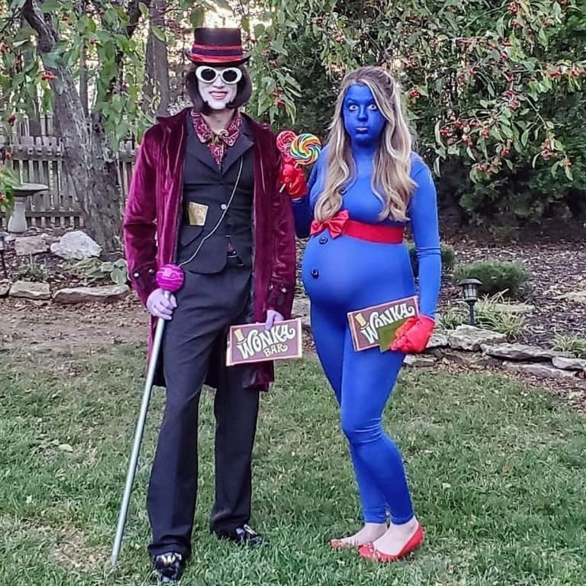 Willy Wonka and Violet Beauregarde Costumes
