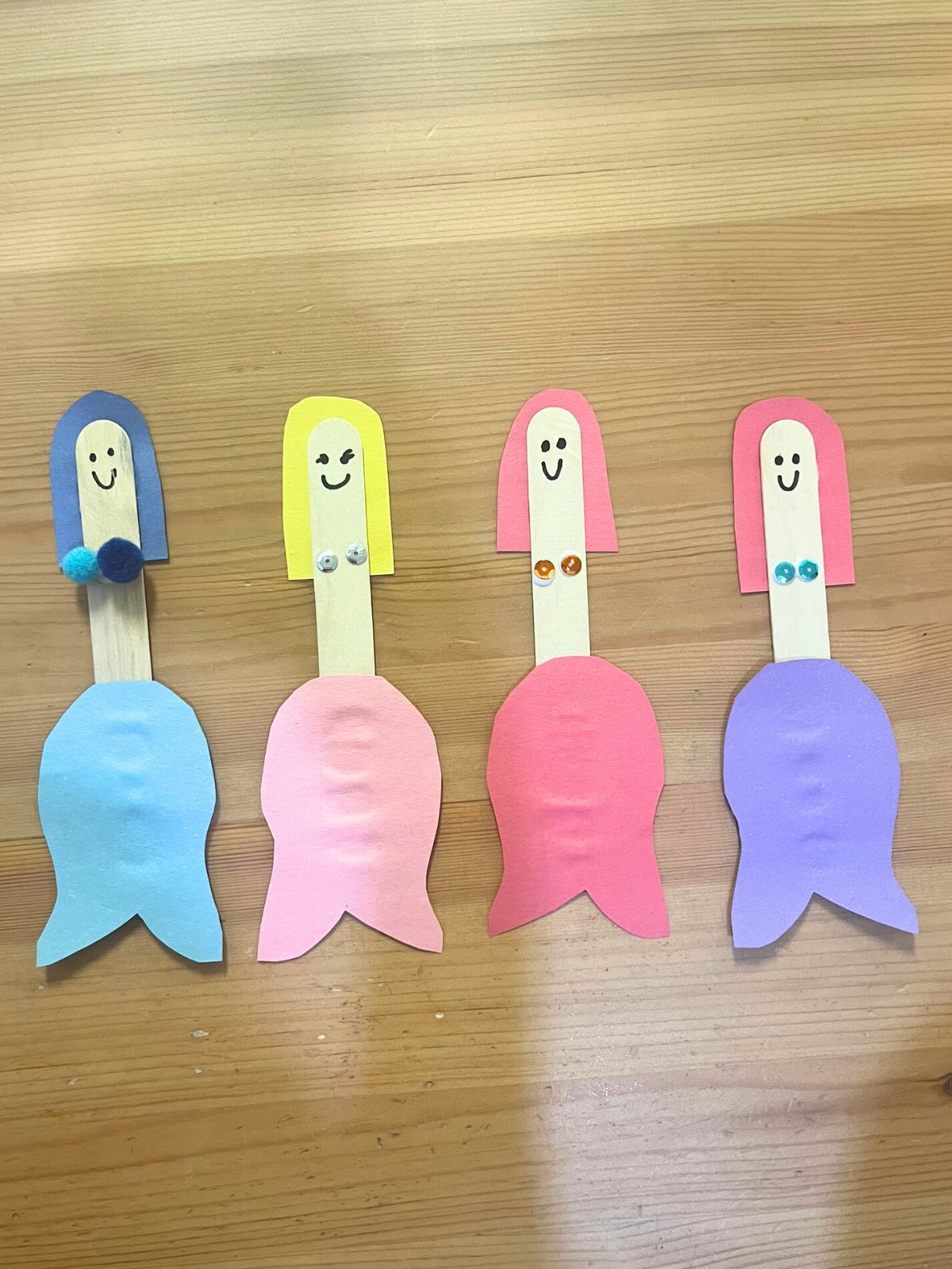 mermaid popsicle sticks craft