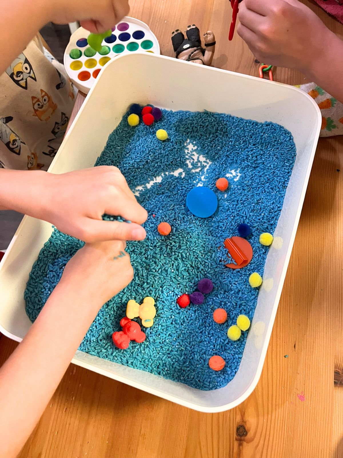 rice sensory bin